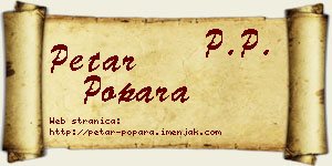 Petar Popara vizit kartica